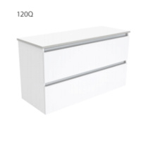 Quest 1200mm Wall-Hung, Cabinet Only - Pull-channel with aluminium accents 