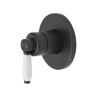 ELEANOR Wall Mixer, Matte Black / Ceramic 
