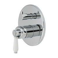 ELEANOR Wall Mixer Diverter, Chrome / Ceramic