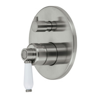 ELEANOR Wall Mixer Diverter, Brushed Nickel / Ceramic