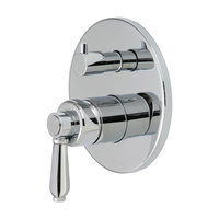 ELEANOR Wall Mixer Diverter, Chrome / Chrome