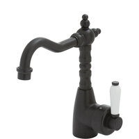 ELEANOR Shepherds Crook Basin Mixer, Matte Black / Ceramic