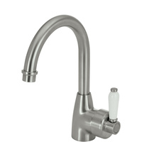ELEANOR Gooseneck Basin Mixer, Brushed Nickel / Ceramic