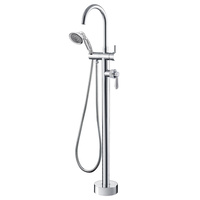 ELEANOR Floor Mixer & Shower, Chrome / Chrome