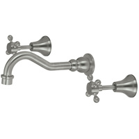 LILLIAN Shepherds Crook Bath Set, Brushed Nickel