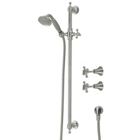 LILLIAN Rail Shower Set with taps, Brushed Nickel 
