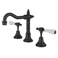 LILLIAN Lever Basin Set, Matte Black