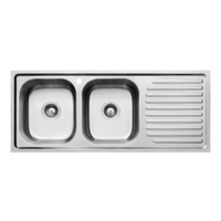 PLATINUM 1180 LEFT HAND DOUBLE BOWL 1TH