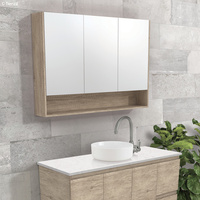 1200mm Undershelf Mirror Cabinet in Scandi Oak