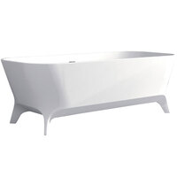 HAMPTON Matte White Stone Bath 
