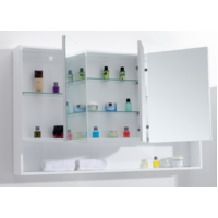 VIVO Panoramic Mirror Cabinet 1200mm White