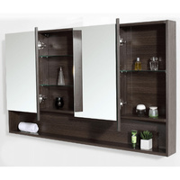VIVO Panoramic Mirror Cabinet 1500mm Ash Grey