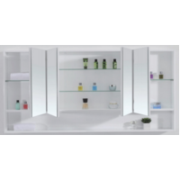 VIVO Panoramic Mirror Cabinet 1500mm White